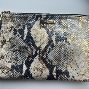 Gigi New York, all in one embossed python leather clutch